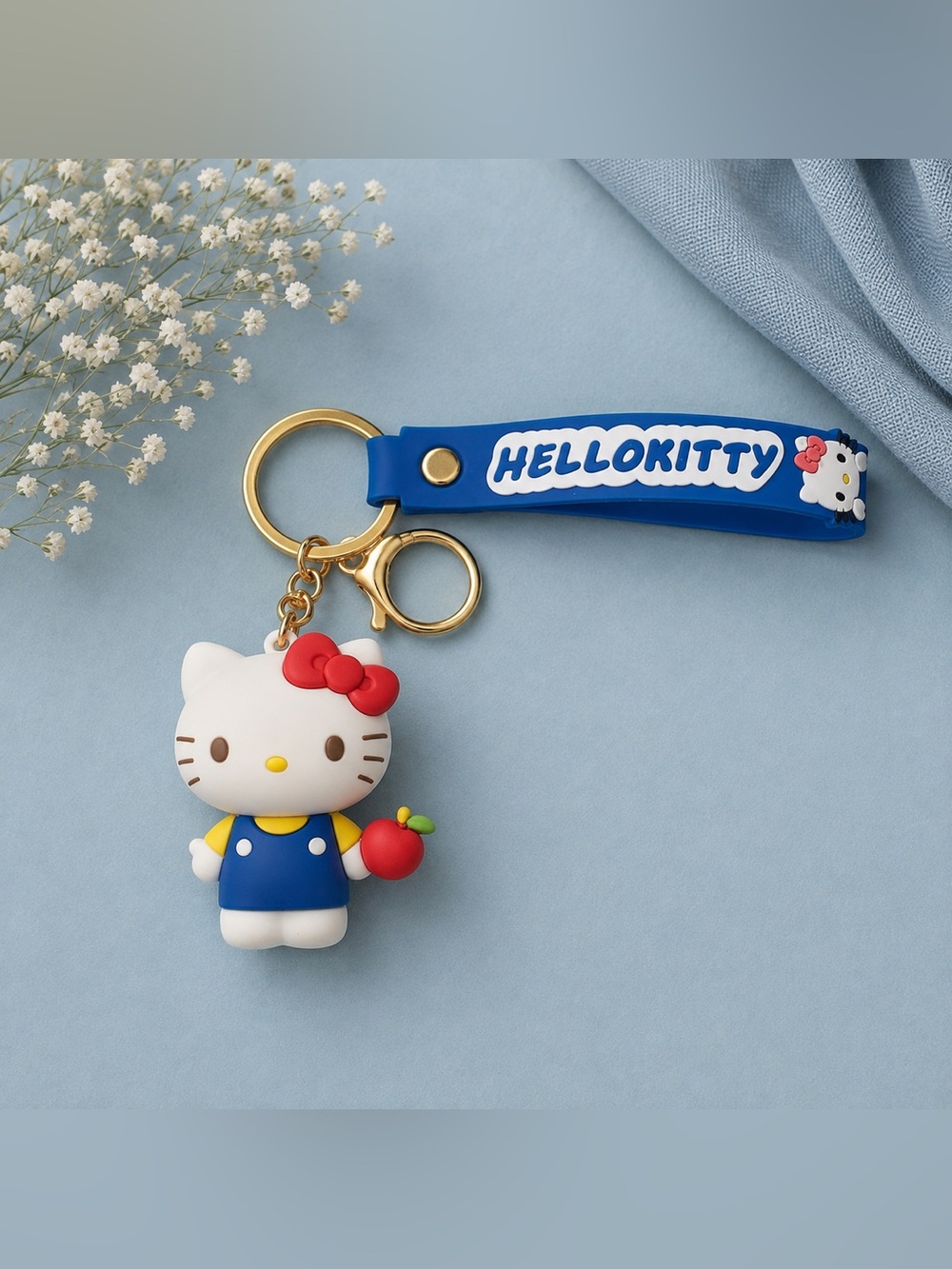 Hello Kitty Silicone Keychain (Apple)